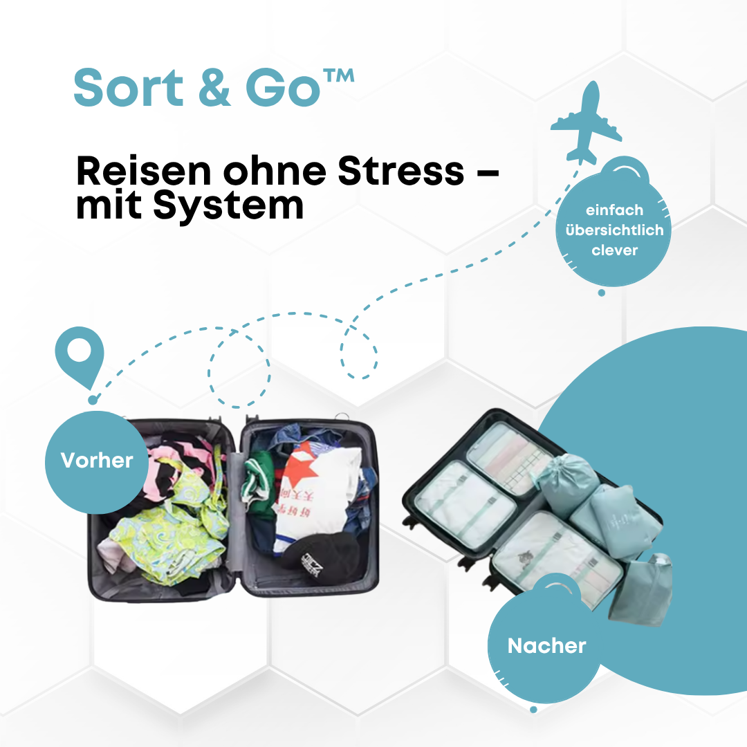 Sort & Go™ - das clevere 7-teilige Packsystem